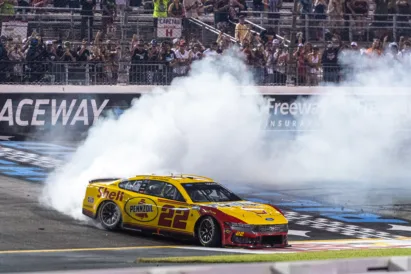 Joey Logano holds off Chase Briscoe to win NASCAR race at Richmond